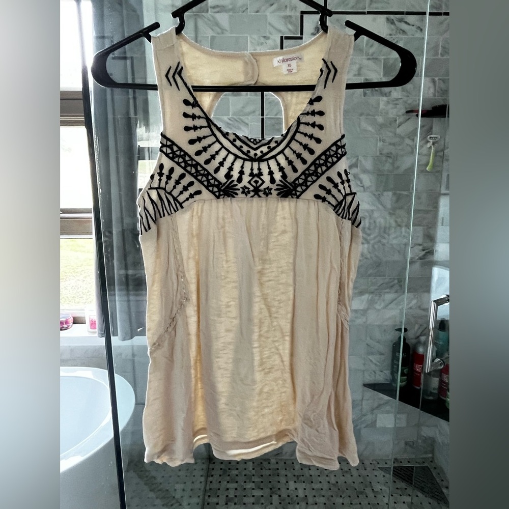 Xhilarations Embroidered Tank